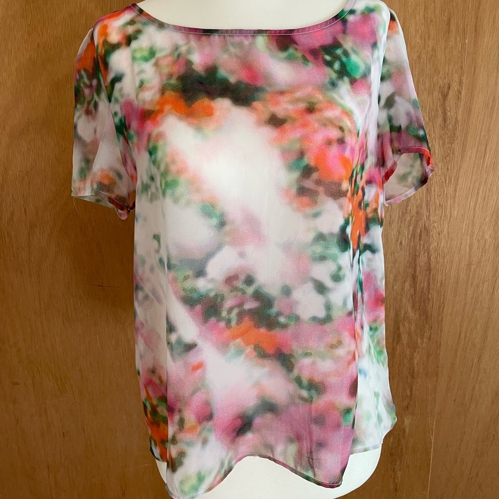 Flowy, multi colored blouse, size S, Like Mynded